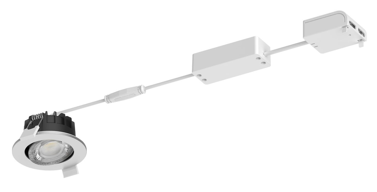 Ledinaire Clear Accent, Adjustable, All-in, 6 W, 550 lm, 2700 K, 3000 K, 4000 K, Phasenanschnitt-Dimmen, Abstrahlungswinkel (40°), Weiß, IP20/65 – Bild 4 von 6