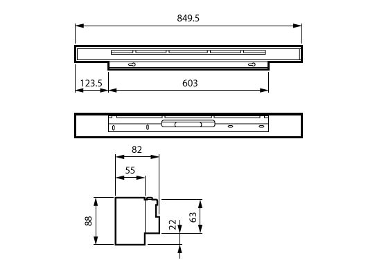 TrueLine Wand- und Deckenleuchte, 41 W, L850 mm, 4000 lm, 4000 K, CRI90, DALI-regelbar, Interact Ready, UGR19, EL-DC – Bild 7 von 7