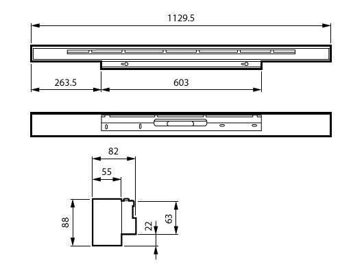 TrueLine Wand- und Deckenleuchte, 51 W, L1130 mm, 5700 lm, 4000 K, CRI90, DALI-regelbar, Interact Ready, UGR19, EL-DC – Bild 7 von 7