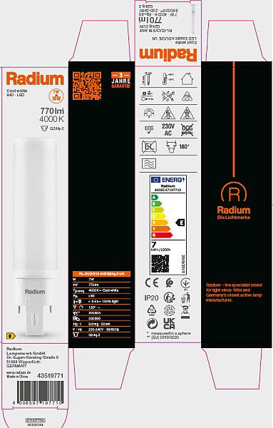 LED EssenceDuo/E - Retrofit f. Ralux Duo/E, RL-DUO/E18 840/G24Q – Bild 11 von 11