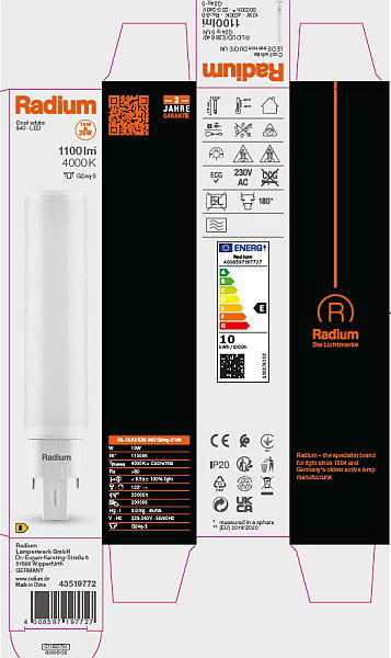 LED EssenceDuo/E - Retrofit f. Ralux Duo/E, RL-DUO/E26 840/G24Q – Bild 11 von 11