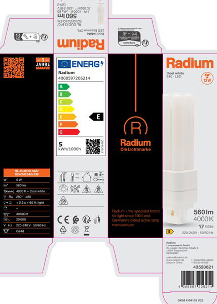LED EssenceDuo - Retrofit f. Ralux Duo, RL-DUO13 840/G24D/G24Q-1 – Bild 10 von 11
