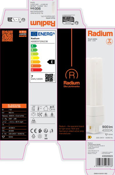 LED EssenceDuo - Retrofit f. Ralux Duo, RL-DUO18 840/G24D/G24Q-2 – Bild 10 von 11