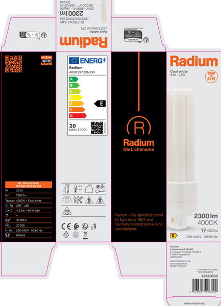 LED EssenceTrio - Retrofit f. Ralux Trio, RL-TRIO42 840/GX24D/GX24Q-4 – Bild 8 von 9