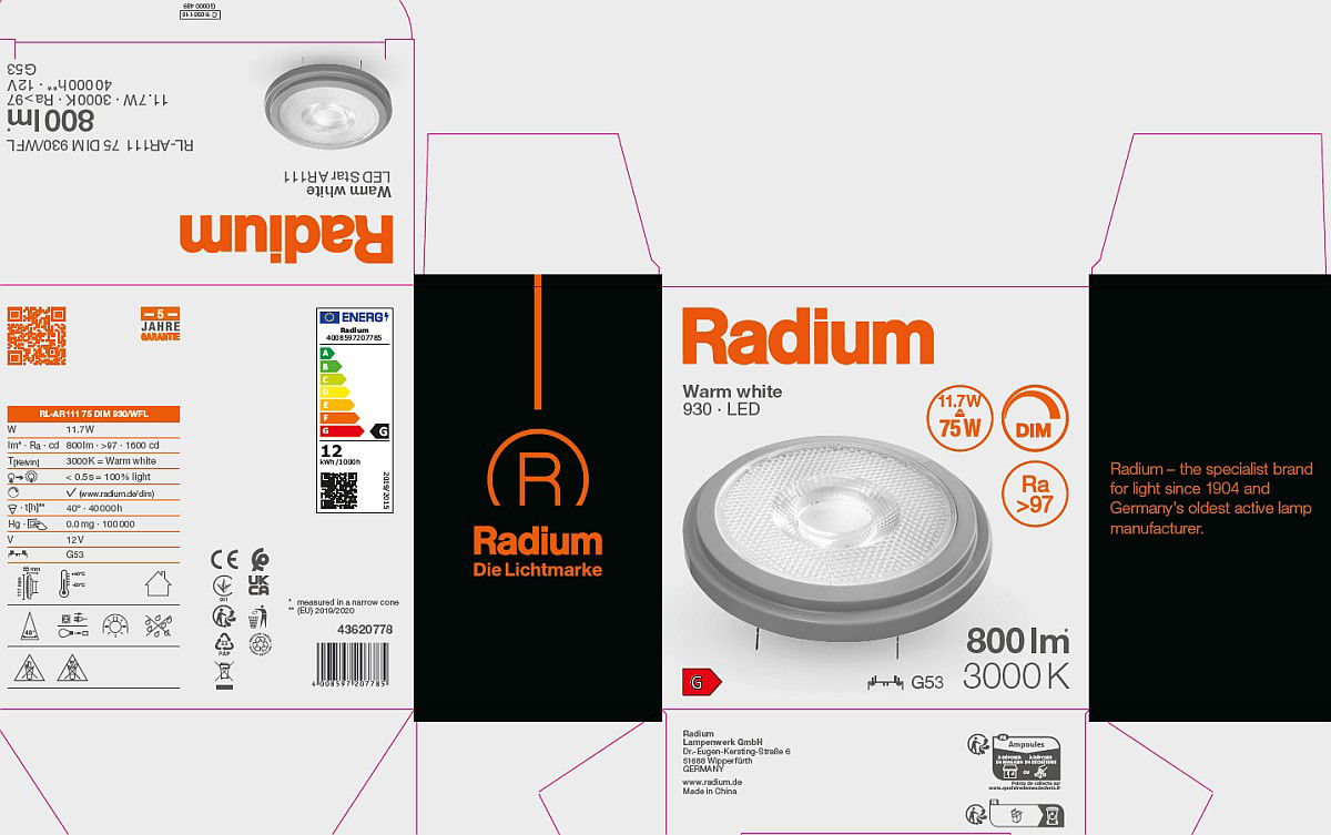 LED Star AR111, RL-AR111 75 DIM 930/WFL – Bild 9 von 10