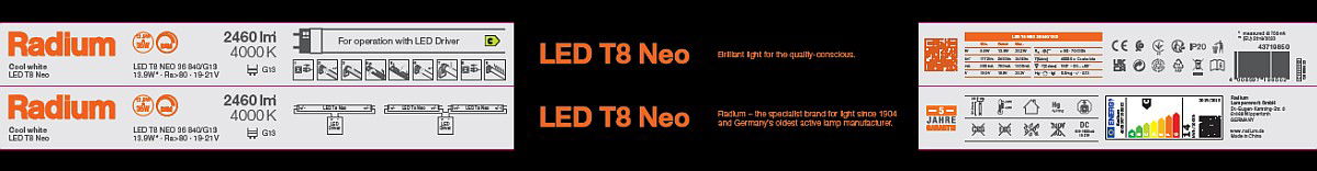 DC Tube für externe Treiber, LED T8 NEO 36 840/G13 – Bild 13 von 14