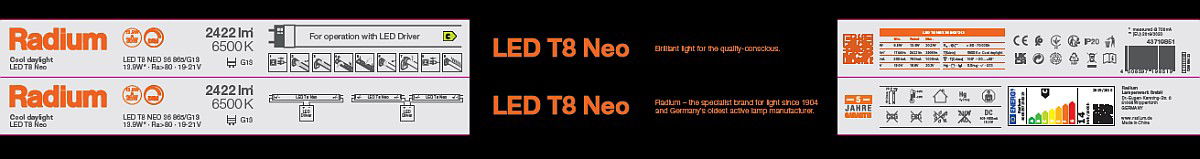 DC Tube für externe Treiber, LED T8 NEO 36 865/G13 – Bild 13 von 14