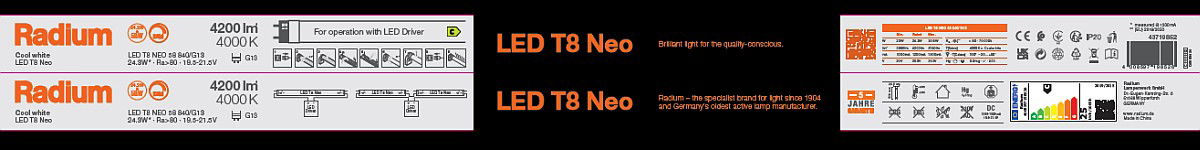 DC Tube für externe Treiber, LED T8 NEO 58 840/G13 – Bild 13 von 14