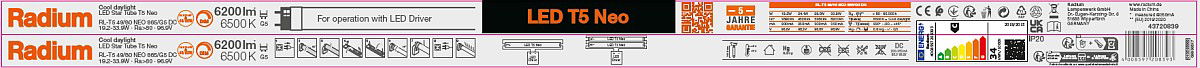 DC Tube für externe Treiber, LED T5 NEO 80 865/G5 – Bild 12 von 13