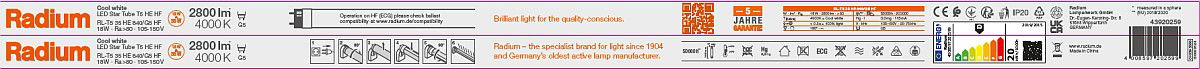 LED Star T5-RetroFit HF, RL-T5 35 HE 840/G5 HF – Bild 10 von 10
