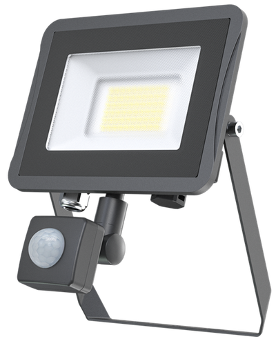 LED Floodlight Star IP65 SENSOR, 3000/830 black