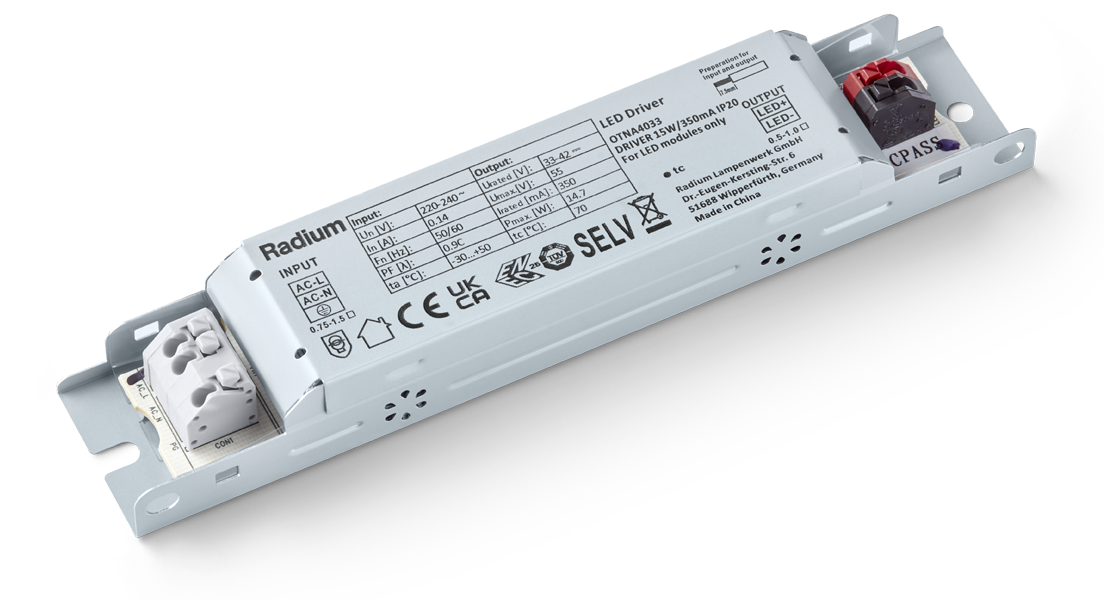 Treiber für DC-LED-Lampen und -Module, DRIVER 15W/350mA IP20