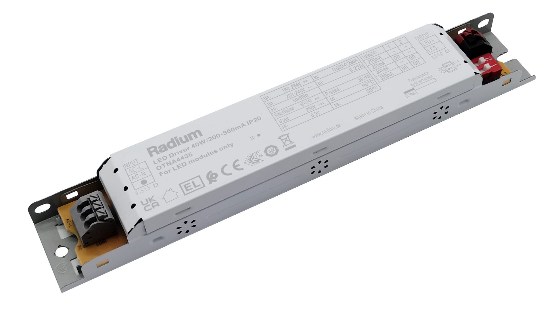 Treiber für DC-LED-Lampen und -Module, DRIVER 40W/200-350mA IP20