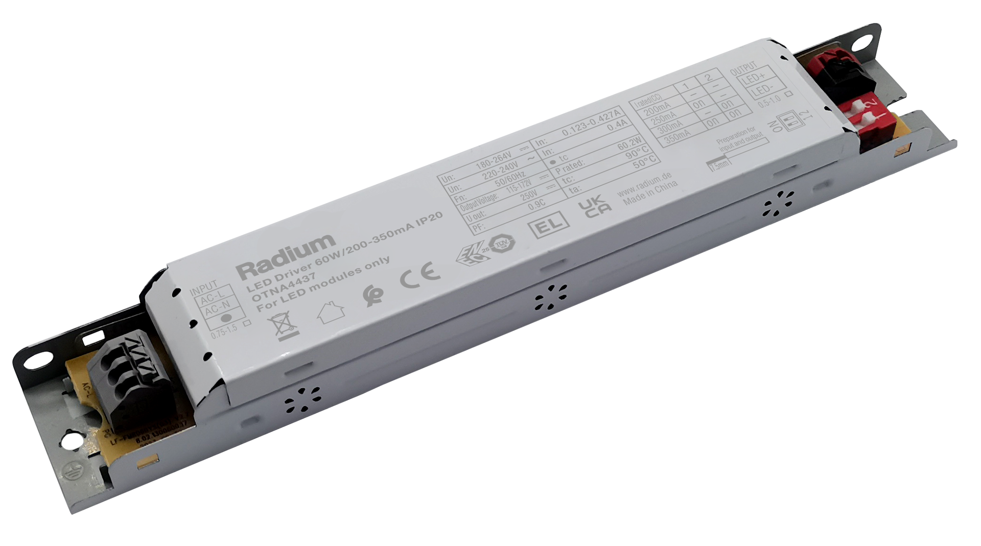 Treiber für DC-LED-Lampen und -Module, DRIVER 60W/200-350mA IP20