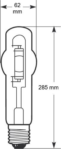 Halogenmetalldampflampe, Quarzbrenner , HRI-BT 400W/D/PRO/230/E40 – Bild 7 von 8