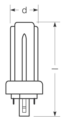 LED EssenceTrio/E - Retrofit f. Ralux Trio/E, RL-TRIO/E42 840/GX24Q-4 HF – Bild 7 von 11