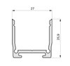 Aufbau-Aluminium-Profil für 2 LED Strips, U-Profil MEDIUM, Länge 0,98m