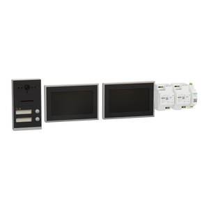 Listo Video Zweifamilienhaus-Set TwinBus IP, Anthrazitgrau, AP