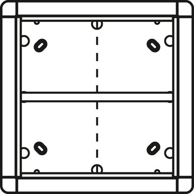Aufputzrahmen 4 Modulplätze quadratisch, weiß