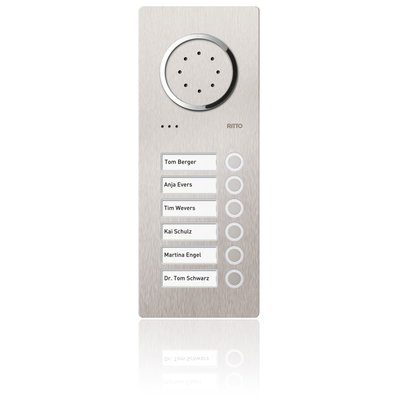 Acero Edelstahl-Türstation Audio, 6 WE, Audio, Edelstahl