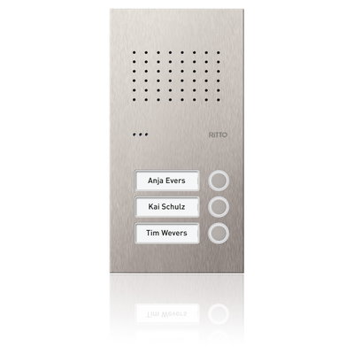 Acero pur Edelstahl-Türstation Audio, 3 WE, Edelstahl