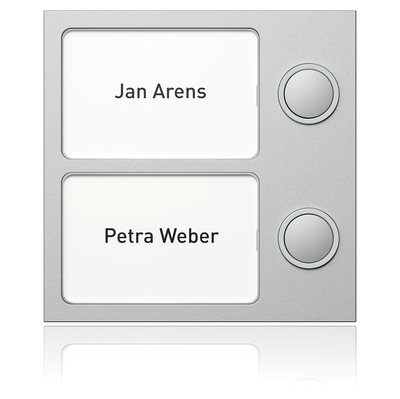 Portier Tastenmodul 2 WE, silber