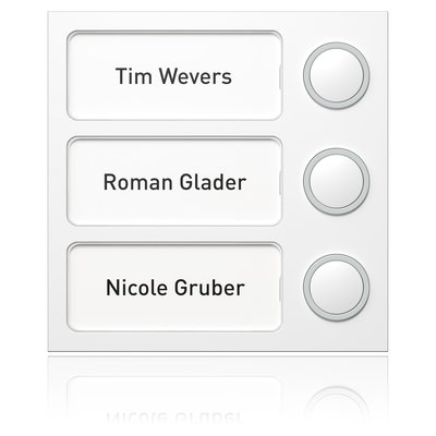 Portier Tastenmodul 3 WE, weiß