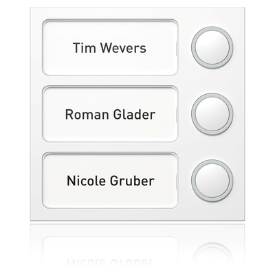 Portier Tastenmodul 3 WE, weiß