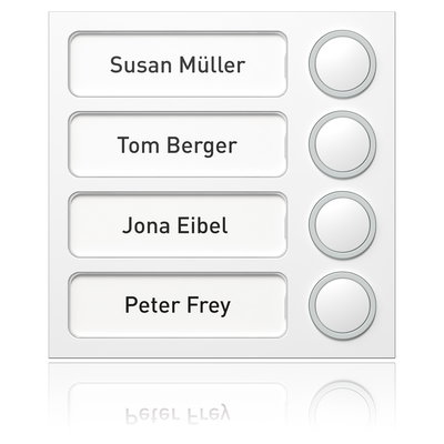 Portier Tastenmodul 4 WE, weiß