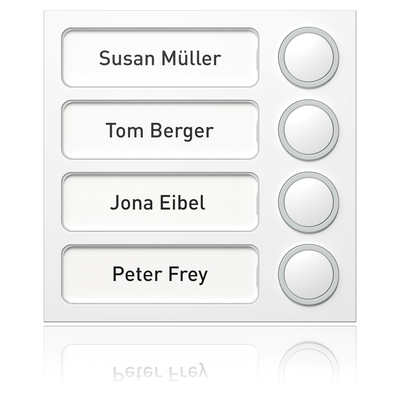 Portier Tastenmodul 4 WE, weiß