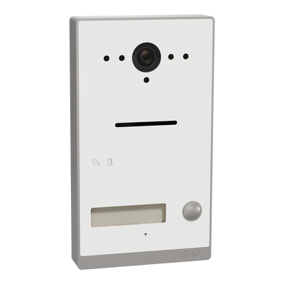 Listo Türstation, Twinbus IP, 1 Klingeltaste, Rahmen Silber, Weiß, AP