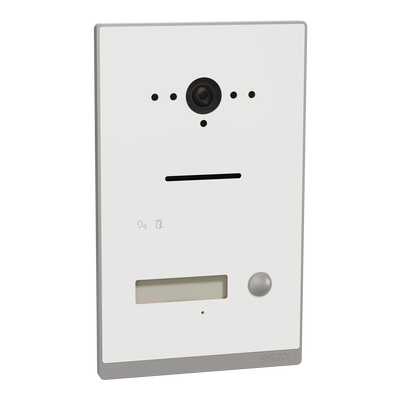 Listo Türstation, Twinbus IP, 1 Klingeltaste, Rahmen Silber, Weiß, UP