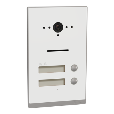 Listo Türstation, Twinbus IP, 2 Klingeltasten, Rahmen Silber, Weiß, UP