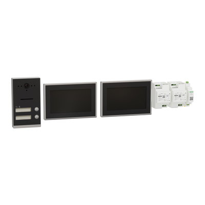 Listo Video Zweifamilienhaus-Set TwinBus IP, Anthrazitgrau, AP