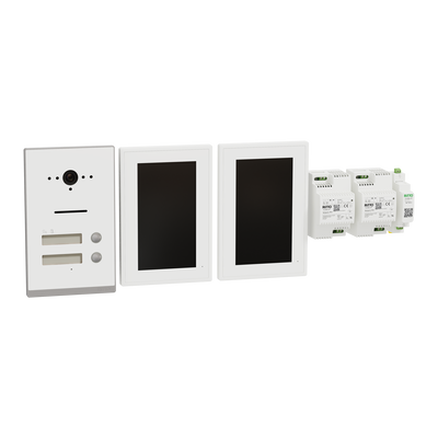 Listo Video Zweifamilienhaus-Set TwinBus IP, Weiß, UP