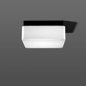 QUADRAT, schwarz, on/off Decken- und Wandleuchten, L 240 B 240 H 110, Glas opal