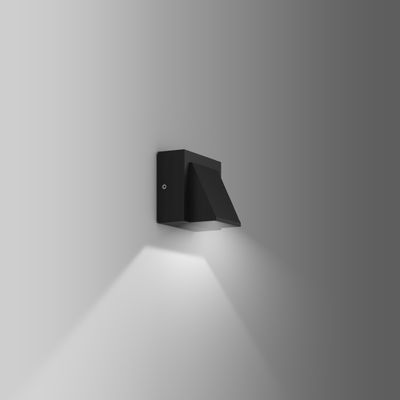 HB 105, 4 W, 110 lm, 830, anthrazit, on/off Wandleuchten, L 80 B 66 H 75, Glas klar