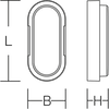 HB 710, 7 / 10 W, 700 / 1100 lm, 840, weiß, Sensorik Ovalleuchten, L 207 B 97 H 56, Kunststoff (PC) opal, Bewegungsmelder HF