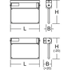 GSUN S, 2,5 W, silber Decken- und Wandleuchten, L 247 B 45 H 195, EB, 8 h, Not-60 lm, automatischer Selbsttest