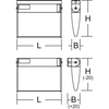 GSUN D, 2,5 W, silber Decken- und Wandleuchten, L 247 B 45 H 200, EB, 8 h, Not-30 lm, automatischer Selbsttest