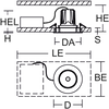 RONDOS mini, 29 W, 3150 lm, 930, silber, DALI Einbaustrahler, D 143 H 3 HEL 120, 20°