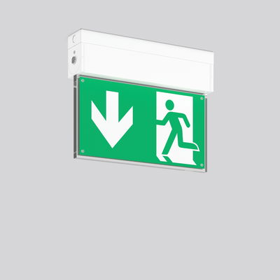 GSUN S, 2,5 W, weiß, Decken- und Wandleuchten, L 247 B 45 H 195, EB, 8 h, Not-60 lm, automatischer Selbsttest