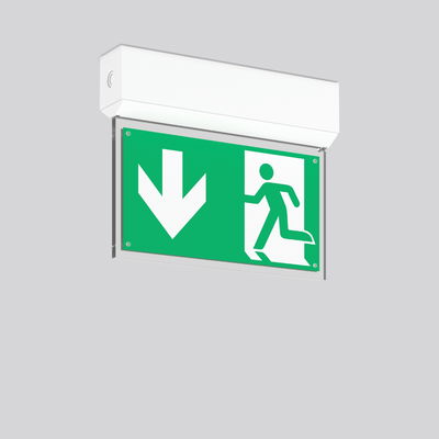 EXEO S, 4,9 W, weiß, Decken- und Wandleuchten, L 255 B 48 H 204, EB, 3 h, Not-10 lm, automatischer Selbsttest