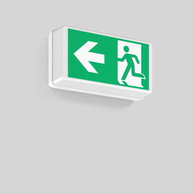 GSUN 3, 3,2 W, weiß, Wandleuchten, L 241 B 126 H 76, EB, 8 h, Not-150 lm, automatischer Selbsttest