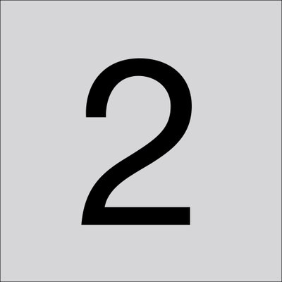 Folienziffer  H 120 mm, Ziffer 2, schwarz, Zubehör