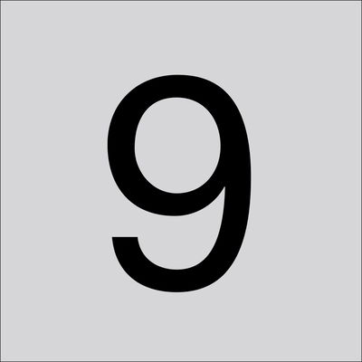 Folienziffer H 120 mm, Ziffer 9
