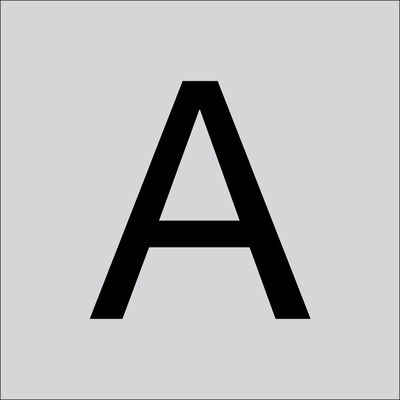 Folienziffer H 120 mm, Großbuchstabe A