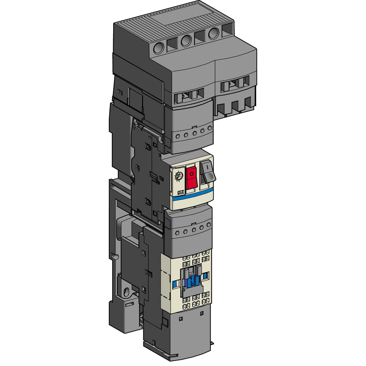 Adapterpl. zum Ausrichten der Stirnseiten, LS1 D32 o. GV2m. Schütz LC1 D09-D38