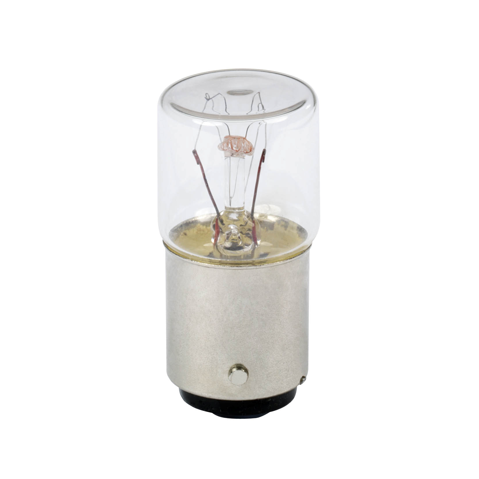 Glühlampe, transparent für Befehls- u. Meldegeräte, BA 15d, 30 V 6 W