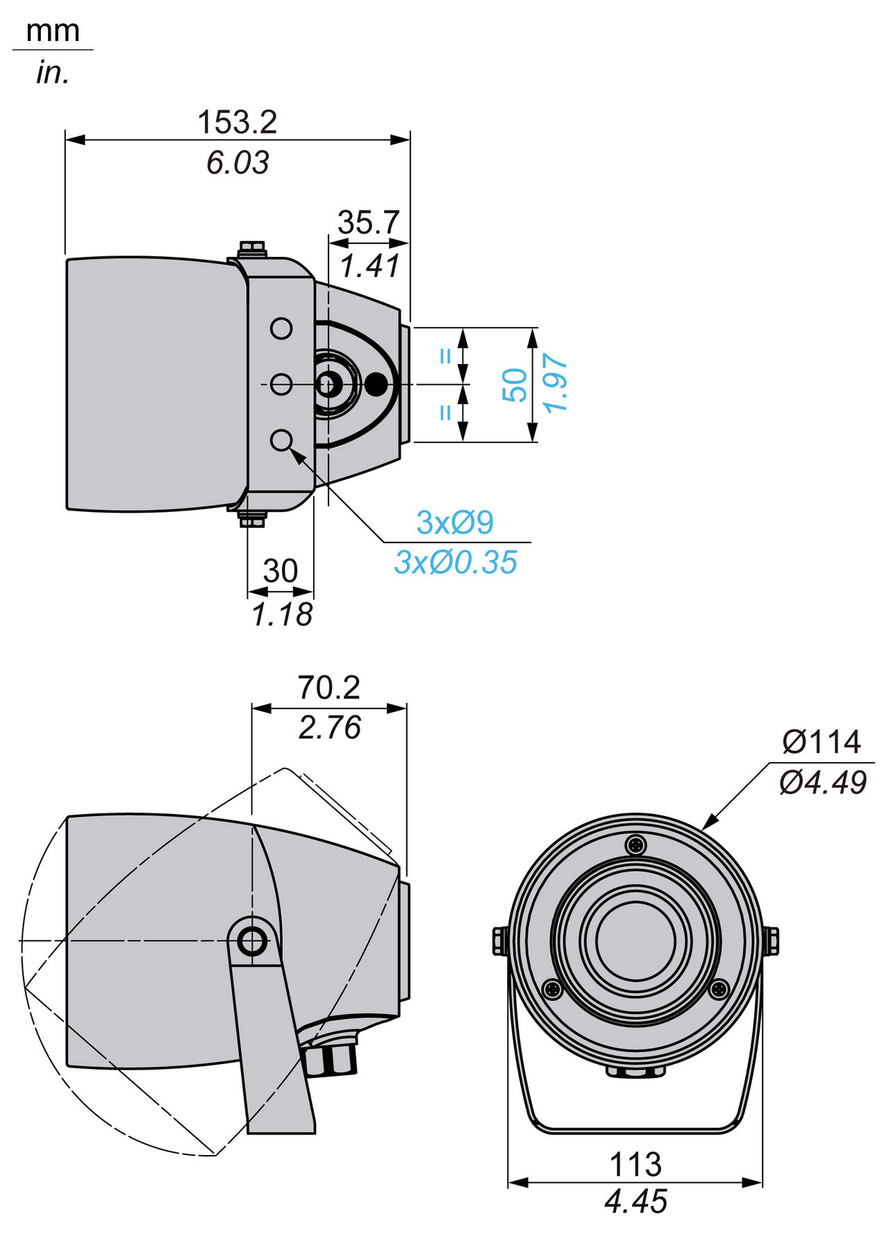 Multisound Sirene, Harmony XVS, weiß, 106dB, 2 Töne, 12-24V ACDC